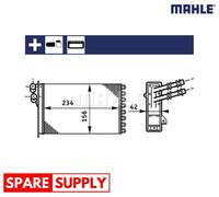HEAT EXCHANGER, INTERIOR HEATING FOR VW BEETLE BORA CABRIO GOLF MAHLE AH 72 000S