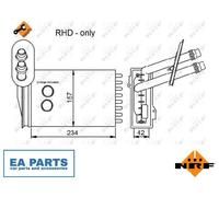 Heat Exchanger, interior heating for VW BEETLE BORA GOLF NRF 53402