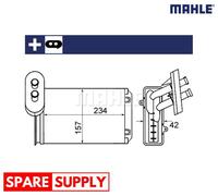 HEAT EXCHANGER, INTERIOR HEATING FOR VW BEETLE CABRIO CADDY MAHLE AH 19 000S