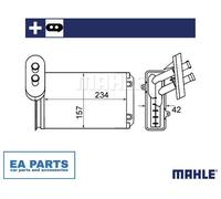 Heat Exchanger, interior heating for VW BEETLE CABRIO CADDY MAHLE AH 19 000S