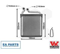 Heat Exchanger, interior heating for VW BORA CC EOS GOLF VAN WEZEL 58006256