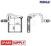 HEAT EXCHANGER, INTERIOR HEATING FOR VW BORA GOLF MAHLE AH 252 000S