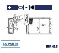 Heat Exchanger, interior heating for VW SHARAN MAHLE AH 164 000S