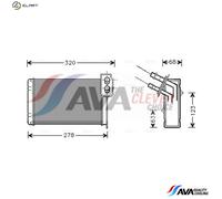 HEAT EXCHANGER INTERIOR HEATING RT6048 FOR RENAULT CLIO//Hatchback/Van 19/Mk