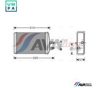 HEAT EXCHANGER INTERIOR HEATING SA6016 FOR SKODA FELICIA/Cube/Van/Mk/II/ VW