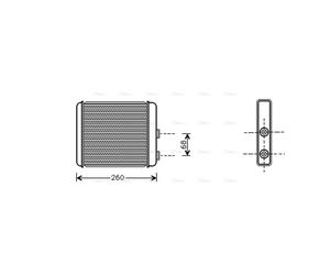 Heat Exchanger OL6259 AVA Exchanger Interior 1618134 1618312 9117117 1618133