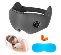 Heat Glasses Eyes, Heated Eye Mask, for Relief of Dry Eyes, Barley Grain, Blepharitis, 3 Heat Levels, Electric, Opaque, Washable Cover, Travel, Gifts (Grey)