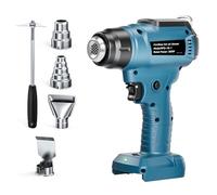 Heat Gun Cordless for Bosch 18V BAT618 Battery Hot Air Gun with 4 Nozzles, Battery Heat Gun for Welding, Bending Pipes, Colour Removal.(No Battery)