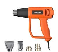 Heat Gun Electric 2000W 220V, Dual-Temperature Settings, 300℃ & 600℃, Hot Air Gun for Paint Stripping, PVC Shrinking, BBQ, Home Improvement, 4 Nozzles, Orange