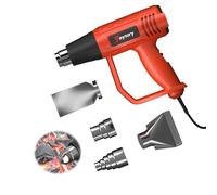 Heat Gun for Paint Stripping, 2000W Heavy Duty Hot Air Gun Tool 1.5S Fast Heating with Overload Protection, 4 Nozzles and 1.8m Cable, Dual Temperature Settings, for Craft Embossing, Shrink Wrapping