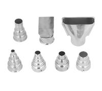 Heat Gun Nozzle Set Stainless Steel Hot Air Gun Nozzles Kit 7Pcs 35mm Nozzles for Pipe Welding PVC Shrinking Removal and Plastic Bending