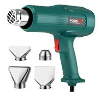 Heat Gun, POSENPRO 2000W Hot Air Gun Kit 350℃ & 600℃ Dual Temperature Settings with 4 Nozzle Attachments Overload Protection for Crafts, Shrink Wrapping/Tubing, Paint Removing, Epoxy Resin