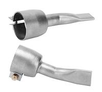 Heat Gun Tips, KIMISS 2Pcs Hot Air Gun Welding Nozzle Stainless Steel for PVC Plastic Sheet Soldering Accessories Hot Air Gun Welding Nozzle