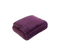 Heat Holder 1.7Tog Soft Snuggly Luxury Fleece Blanket in Mulled Wine Colour 180cm x 200cm