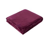 HEAT HOLDERS - Extra Soft Winter Warm 1.7 TOG Large Luxury Thermal Fleece Throw Blanket - 180 x 200 cm (One Size, Claret)