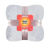 HEAT HOLDERS 1 No Snuggle Ups Thermal Winter Warm Luxury Soft Fleece 1.7 Tog Blanket/Throw One Size - NOT electric (Ice Grey)