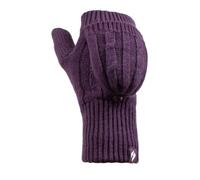 HEAT HOLDERS 1 Pair Ladies Thermal Converter Gloves ASH - One Size (Purple)