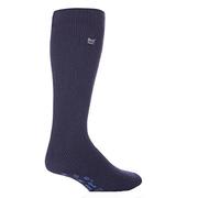 HEAT HOLDERS 1 Pair Mens GENUINE Original Thermal Winter Warm 2.3 Tog Thermal Gripper Slipper Socks (12-14 uk 46-50 Eur, Deep Blue)
