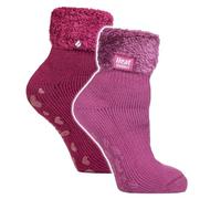 HEAT HOLDERS 2 Pack Ladies Bed Womens Cosy Lounge Warm Fleece Sleep Socks