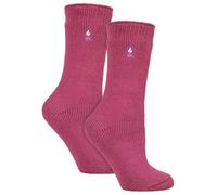 HEAT HOLDERS 2 Pack Ladies Thermal Socks Warm Winter Socks for Womens | Ladies Original Socks (4-8, Mid Pink)