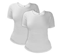 HEAT HOLDERS - 2 Pack Ladies Winter Thermal Underwear Short Sleeve Top | Soft Warm Cotton Rich T-Shirt