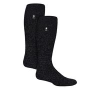 Heat Holders 2 Pack Mens Extra Long Knee High Ski Socks - 6-11 UK - Charcoal
