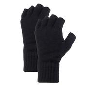 Heat Holders Men's 2 Pairs Fingerless Gloves with Thermal Fleece Lining Material in Black Heat Holders Black One Size