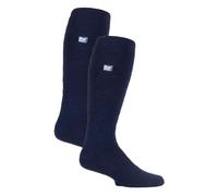 Heat Holders Mens 2 Pairs 1.6 TOG Lite Long Knee High Socks - 6-11 UK - Navy Blue