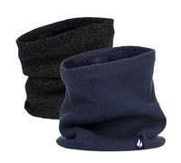 HEAT HOLDERS 2 Pack Mens Neck Warmer Fleece Lining Insulated Neck Gaitar for Winter (One Size, Black & Navy)
