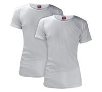HEAT HOLDERS - 2 Pack Mens Winter Thermal Underwear Short Sleeve Top | Soft Warm Cotton Rich T-Shirt (M, White)