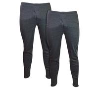 Heat Holders Men's 2 Pack Thermal Long Johns for Winter in Grey | Size: 2XL Heat Holders Grey 2XL