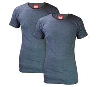 HEAT HOLDERS - 2 Pack Mens Winter Thermal Underwear Short Sleeve Top | Soft Warm Cotton Rich T-Shirt (XL, Charcoal)
