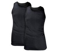 HEAT HOLDERS - 2 Pack Mens Winter Thermal Underwear Sleeveless Top | Soft Warm Cotton Rich Breathable Vest (XL, Charcoal)