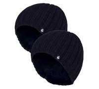 HEAT HOLDERS 2 Pack Winter Beanie Hat Insulated Fleece Lined Ribbed Hat | Thermal Warm Hat