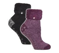 Heat Holders - 2 Pair Ladies Bed Socks Fleece Lounge Sleep Thermal Warm