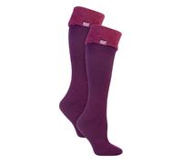 Heat Holders - 2 Pairs Ladies Knee High Thermal Wool Wellington Boot Socks