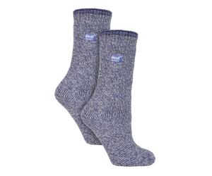 HEAT HOLDERS 2 Pairs Ladies Merino Wool Socks Warm Thermal Socks for Winter (4-8, Lilac)