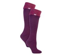 Ladies 2 Pack Wellington Soft Brushed Inner Boot Socks - Pink