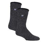 HEAT HOLDERS 2 Pairs Mens Merino Wool Socks Warm Knitted Reinforced Heel and Toe Socks