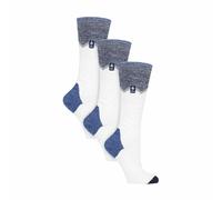 Heat Holders 3 Pack Ladies Patterned Lightweight Thin 2.3 TOG Thermal Knee High Ski Socks - 4-8 UK - Cream Zig Zag