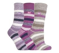 Heat Holders - Ladies Insulated Thermal Socks - 3-Pack - Winter - Size UK 4-8 (Prague)