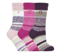 HEAT HOLDERS - 3 Pack Multipack Ladies Insulated Thermal Socks for Winter (4-8, Provence)