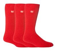 HEAT HOLDERS - 3 Pack Multipack Mens Insulated Thermal Socks for Winter (6-11, Red)