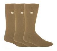 HEAT HOLDERS - 3 Pack Multipack Mens Insulated Thermal Socks for Winter (6-11, Stone)