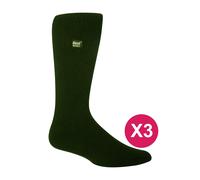 HEAT HOLDERS - 3 Pack Multipack Mens Insulated Thermal Socks for Winter (6-11, Forest Green)