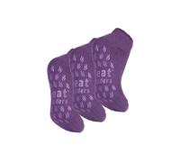 Heat Holders Womens - 3 Pair Multipack Ladies Ankle Slipper Socks with Grippers - Lilac - Purple - Size UK 4-8
