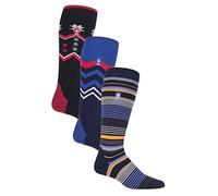 Heat Holders Men's 3 Pair Multipack Ultra Lightweight Thermal Ski Socks in Mid Blue | Size: 6-11 Heat Holders Mid Blue 6-11