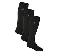 HEAT HOLDERS - 3 Pair Multipack Knee High Black Thermal Socks | Mens & Womens | Extra Thick Warm Socks for Winter Boots (12-14, Black)