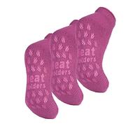 HEAT HOLDERS 3 Pair Multipack Ladies Ankle Slipper Socks Womens Fleece Low Cut Fluffy Socks with Grippers (4-8, Mid Pink)