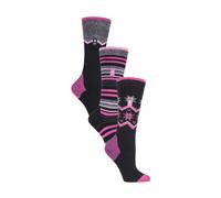 Heat Holders 3 Pair Multipack Ultra Lightweight Womens Thermal Ski Socks - 4-8 UK - Mix 1